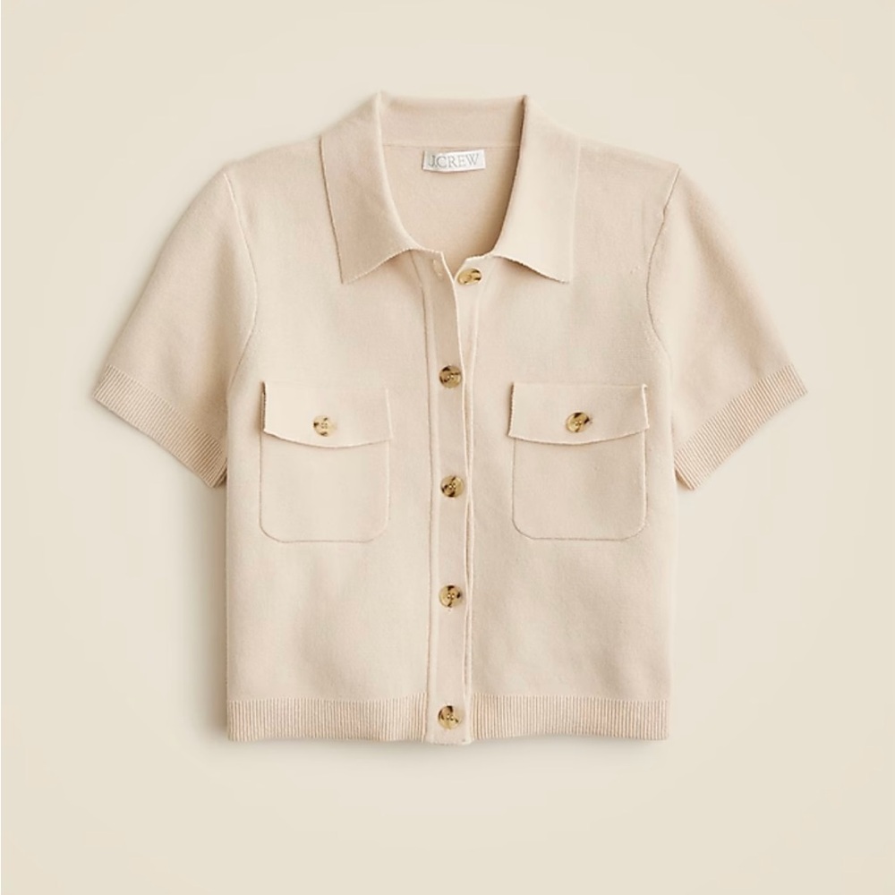 J. Crew Cream Button Down Shirt Classic Collar